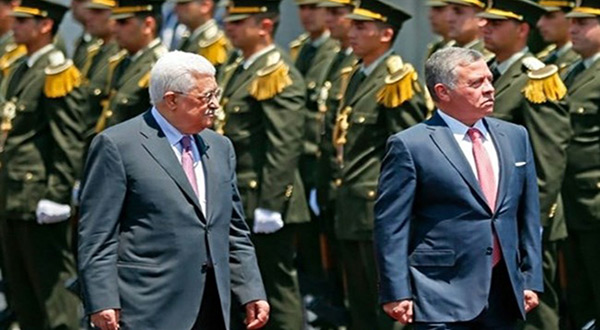 Palestinian President Mahmoud Abbas and Jordanian King Abdullah II