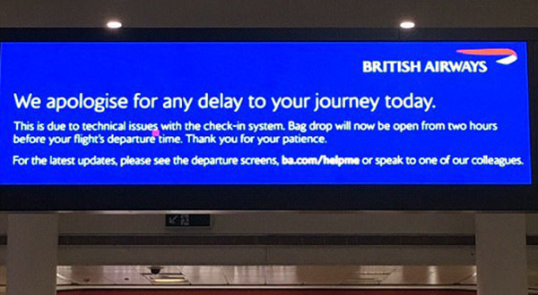 «Chaos» at Heathrow as British Airways Systems Crash «Again»