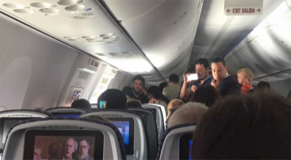 Plane passengers
