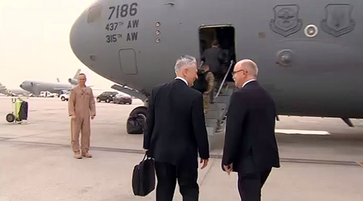 US War Secretary in Baghdad on Unannounced Visit