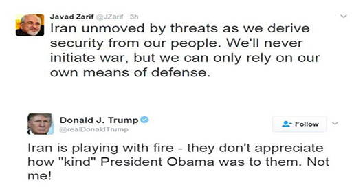 Zarif - Trump tweets