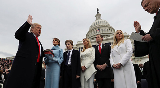 Donald Trump sworn as US president 