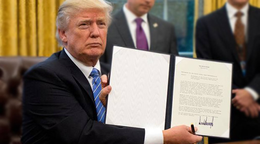 Trump Signs Executive Order to Pull Out of Trans-Pacific