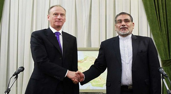 Secretary of Iran's Supreme National Security Council Ali Shamkhani and his russian counterpart Nikolai Patrushev