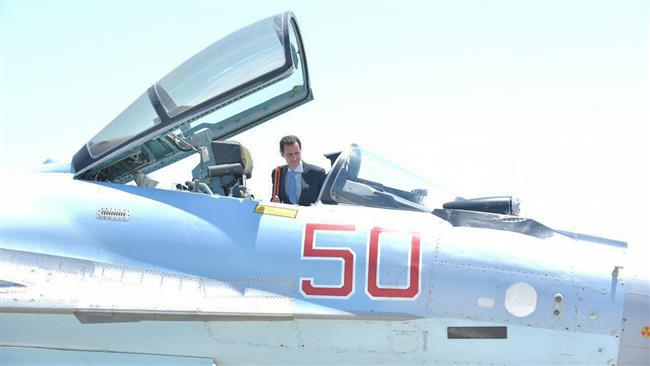 Al-Assad Visits Russian-run Air Base, Hmimem, in Latakia