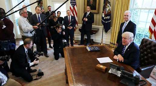 Trump Blames Democrats for Failed Healthcare Bill