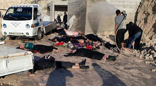 Al-Jazeera Films False Flag Fake Chemical Attack against Civilians in Syria