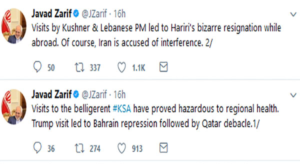 Zarif twitter