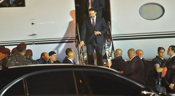 Lebanese PM Hariri Back in Beirut after Announcing Resignation from Riyadh Lebanese PM Hariri Back in Beirut after Announcing Resignation from Riyadh