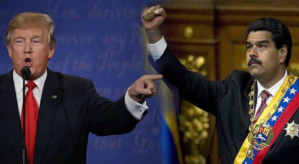 Us President Doandl Trump and his Venezuelan counterpart Nicolas Maduro 