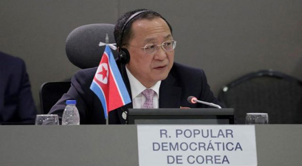 North's Foreign Minister Ri Yong Ho