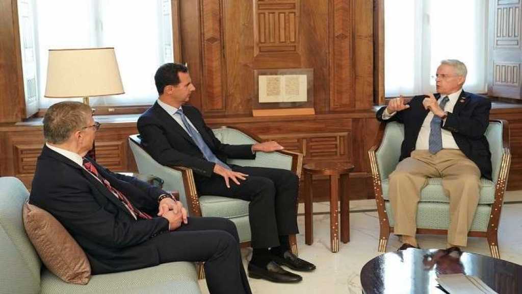 Al-Assad Receives US Senator: Washington Restores to Threats, State Terrorism