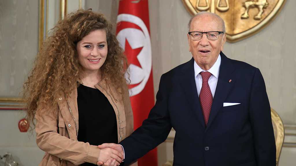 Palestinian Activist Ahed Tamimi Meets with Tunisian President
