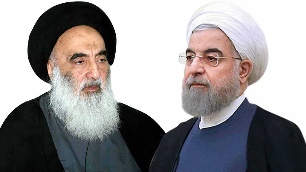 Ayatollah Sistani Receives Iranian President Rouhani