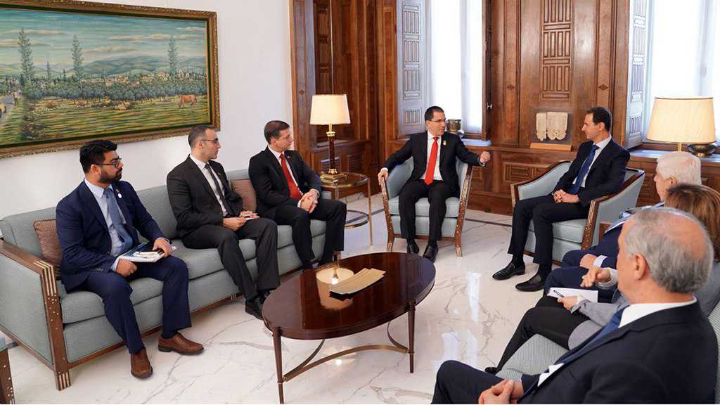 Al-Assad to Venezuelan FM: Events in Your Country are Similar to what Syria Has Witnessed