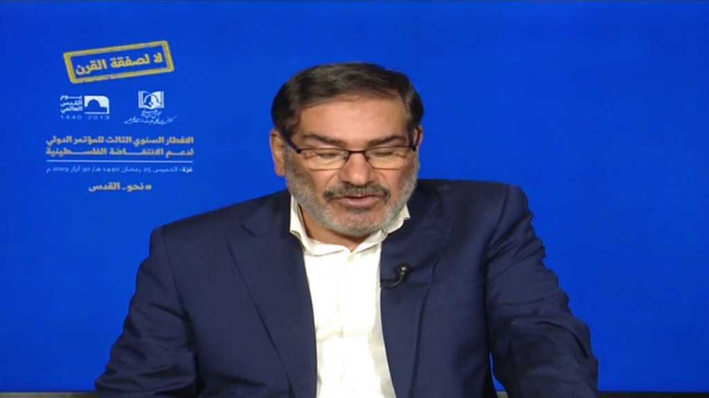 Iran’s Shamkhani: ‘Deal of Century’ Will Fail at Hands of Palestinian Resistance