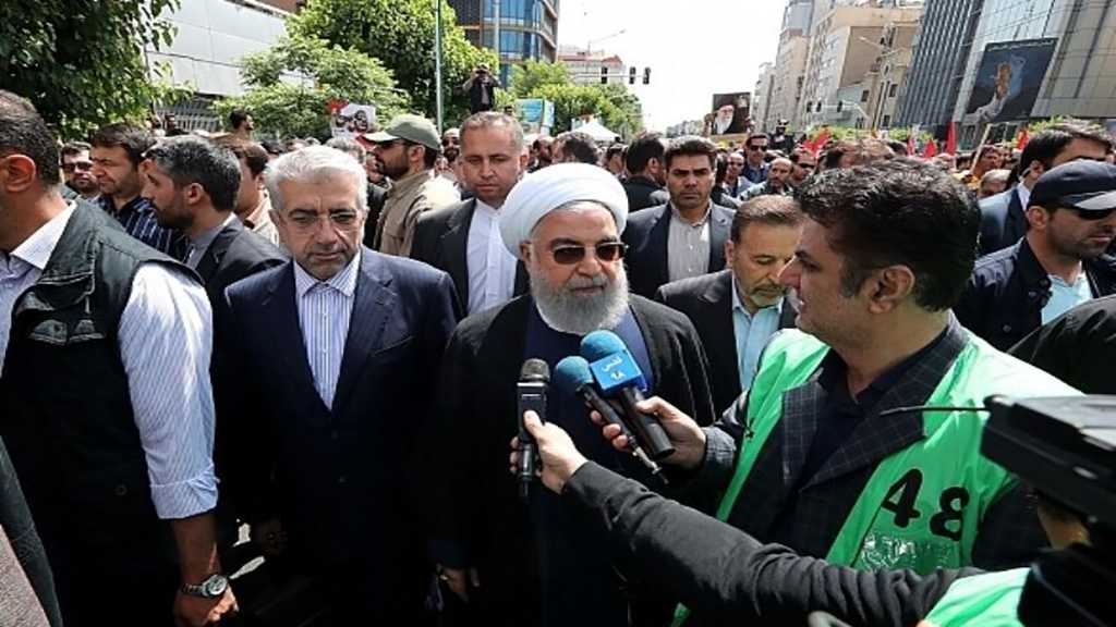 Rouhani: Hegemonic Plots against Al-Quds, Palestine to Go Nowhere