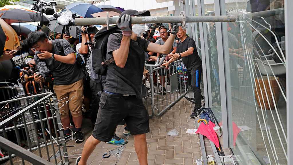 China: Protesters Try To Smash Way Into Hong Kong Legislative Council