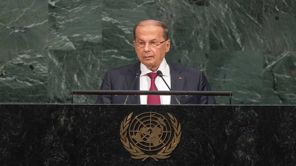 Lebanese President Aoun Urges World Leaders to Work for Syrian Refugees Return