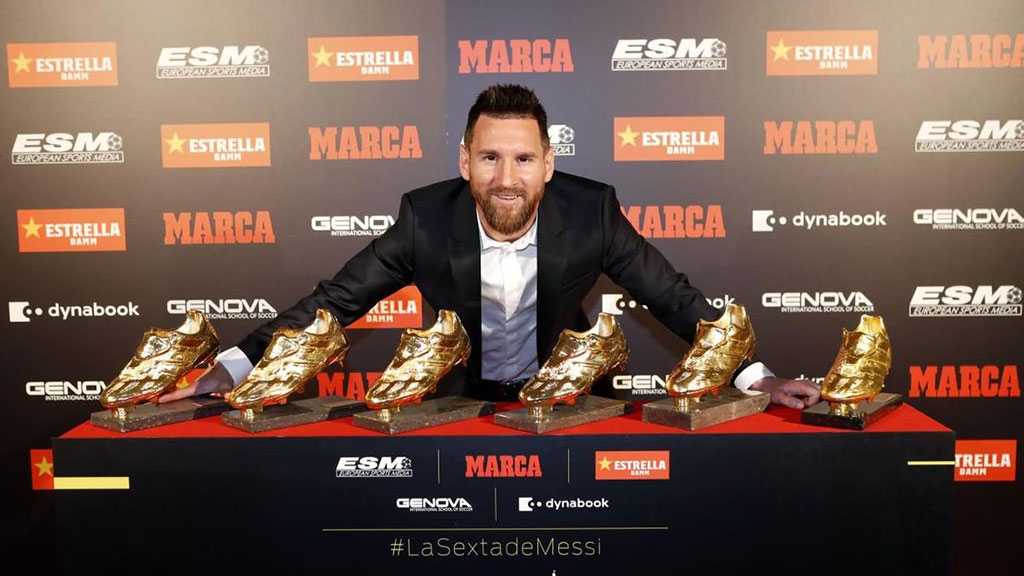 Messi Receives Record 6th European Golden Shoe