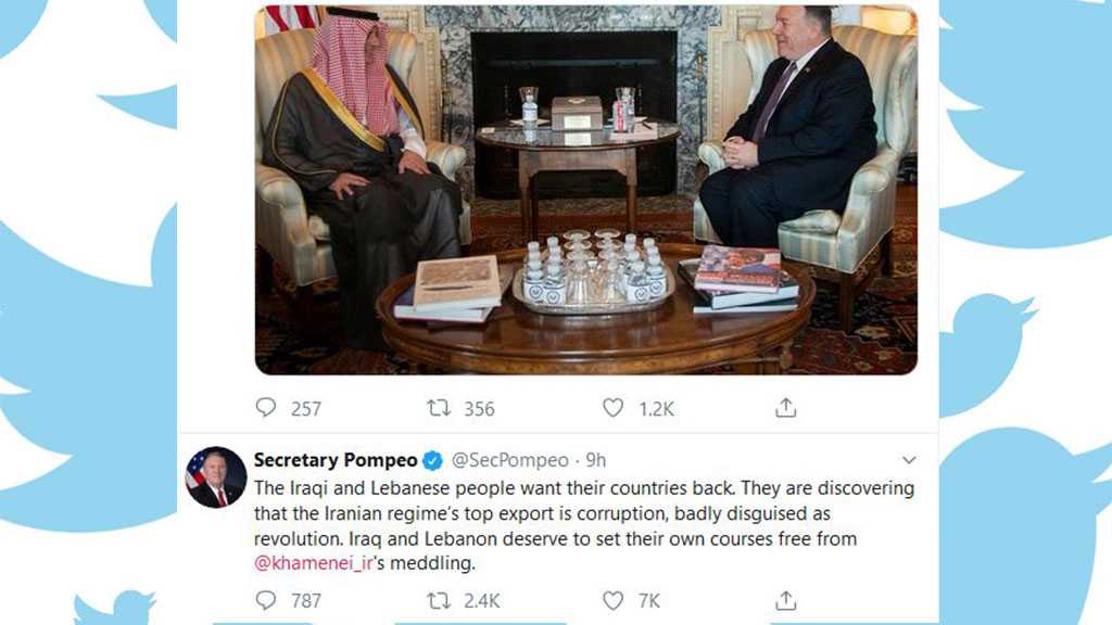 Pompeo Blatantly Meddling in Iraq, Lebanon Affairs