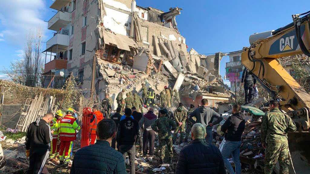 Rescuers Use Drones, Dogs to Search for Albanian Quake Victims