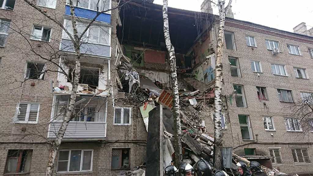 Section of Apartment Building Collapses Due to Gas Explosion in Moscow Region