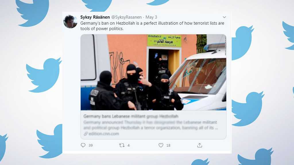 Finnish Amnesty Member: Germany’s Hezbollah Ban Is Illustration of How “Terrorist” Lists Are Power Politics Tools