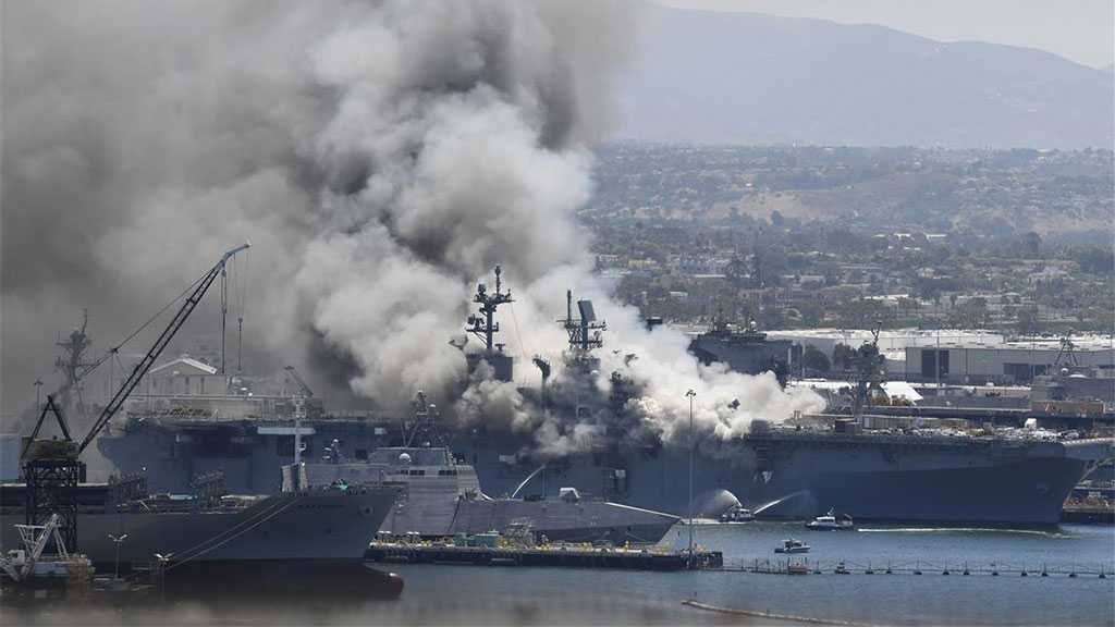 Massive Blaze, Explosion Cripple US Military Ship in San Diego, 21 Injured