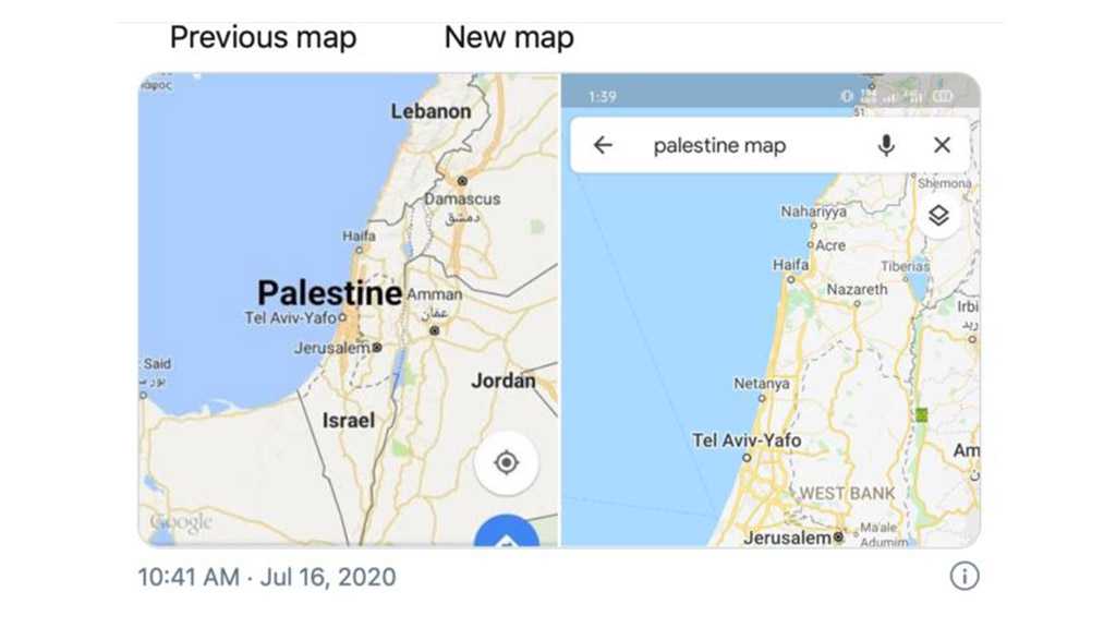 Google & Apple Remove Palestine from World Maps, Netizens Outraged