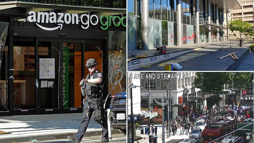 Protesters Filmed Damaging Amazon Store in Seattle