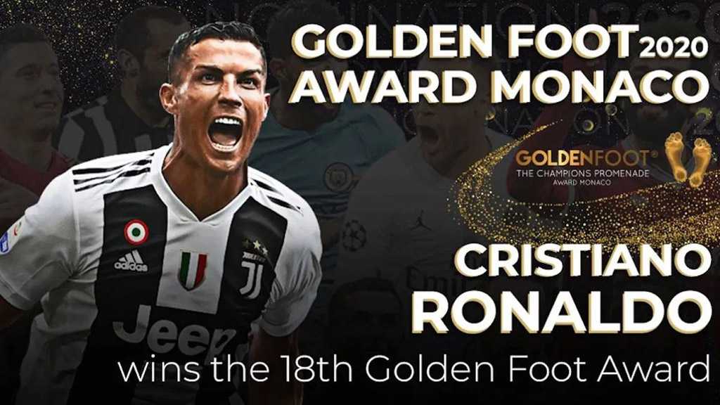 CR7 Beats Messi, Lewandoski to Win 2020 Golden Foot Award