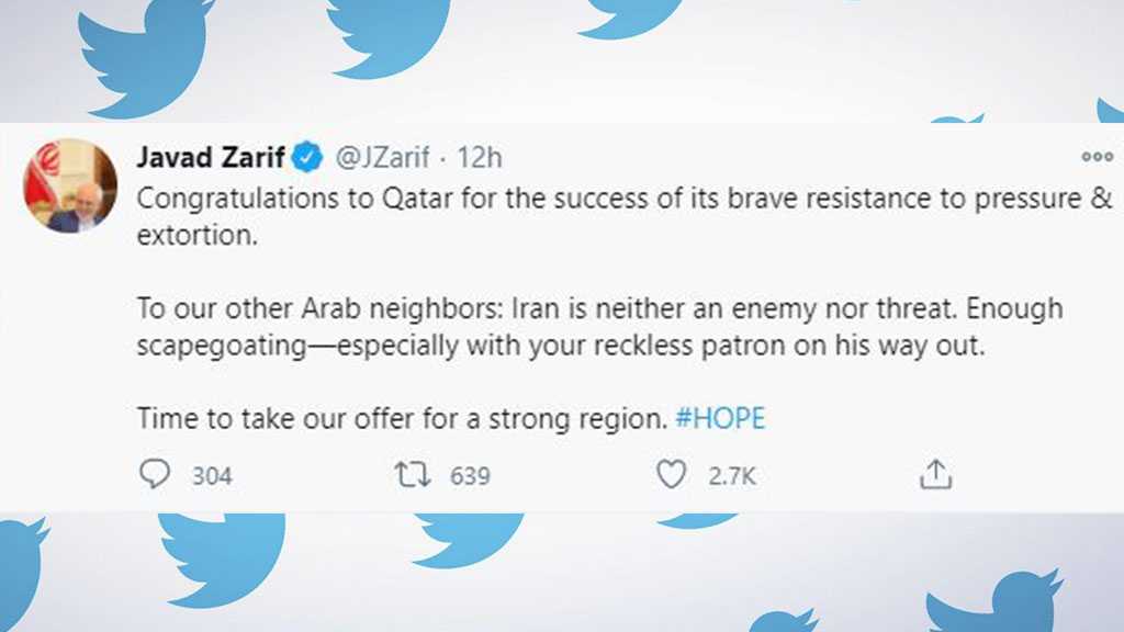 Zarif Hails Qatar’s Success in Resisting Saudi-Led Pressure