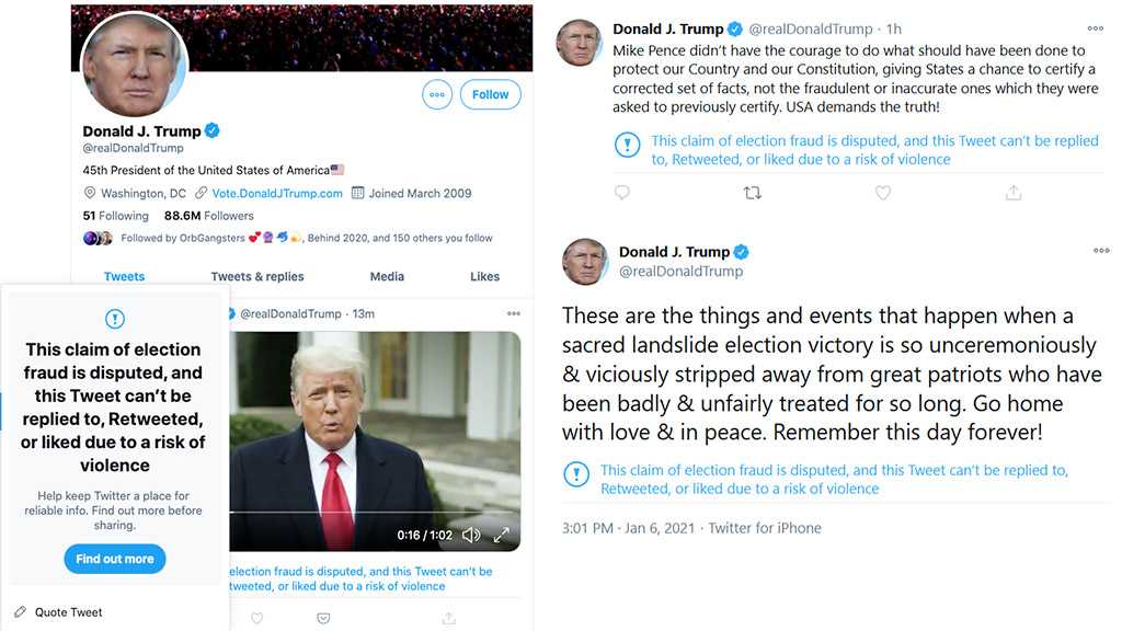 Trump Deletes Tweets That Led to His Account’s Suspension in Wake of US Capitol Chaos