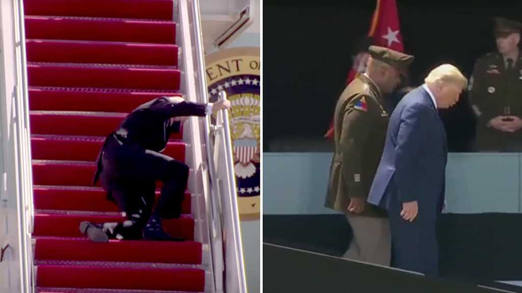 Trump Says He “Expected” Biden’s “Terrible Tumble” on Air Force One Stairs