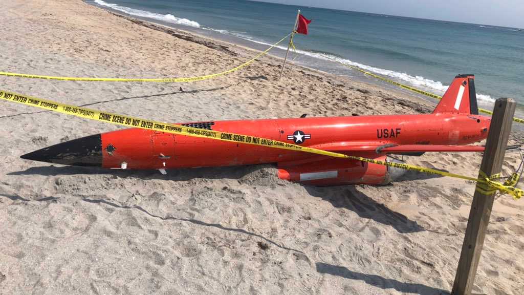 20-Foot-Long US Air Force Targeting Drone Washes Up on Florida Beach