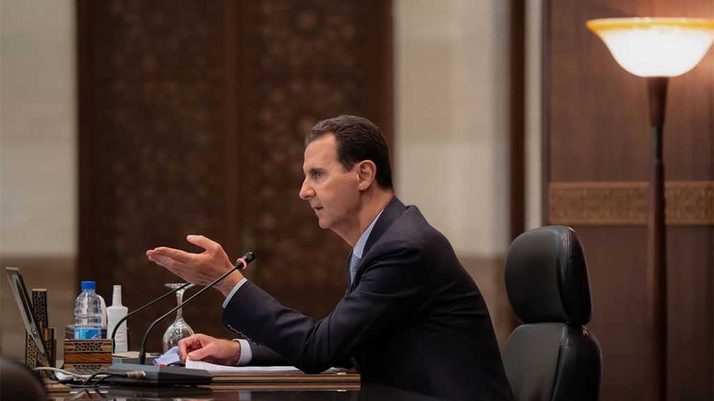 Assad Calls Slide in Syrian Pound Psychological War, Foreign Plot; Urges Production