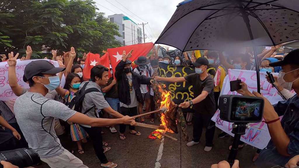 Anti-Coup Protesters Stage Massive Rally in Myanmar’s Largest City