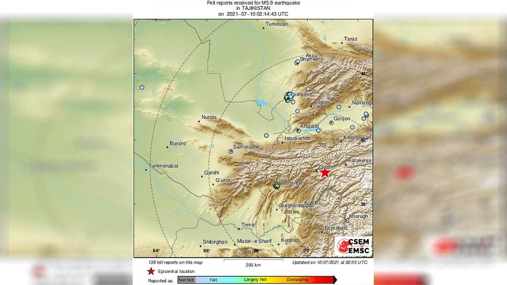 Five People Killed After Earthquake Strikes Tajikistan