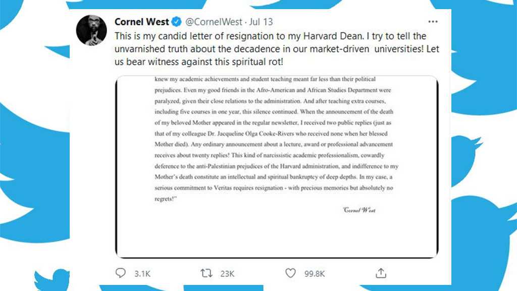 Pro-Palestine US Scholar Quits “Market-Driven” Harvard over “Spiritual Rot”