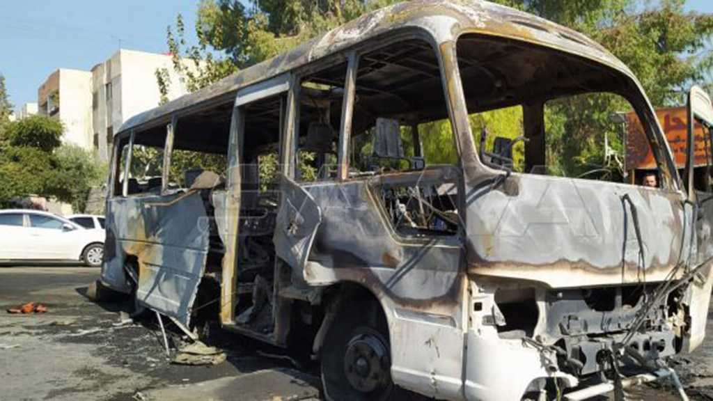 Syrian State Media: One Martyred in Military Bus Fire in Damascus