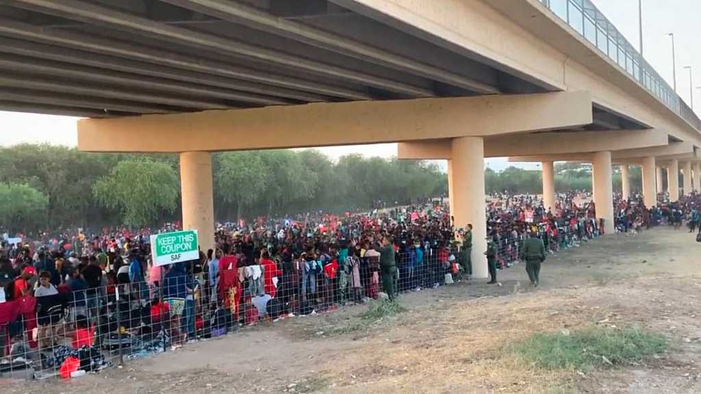 FAA Imposes No-Fly Zone for Drones As 10k + Migrants Packed Under Texas Bridge
