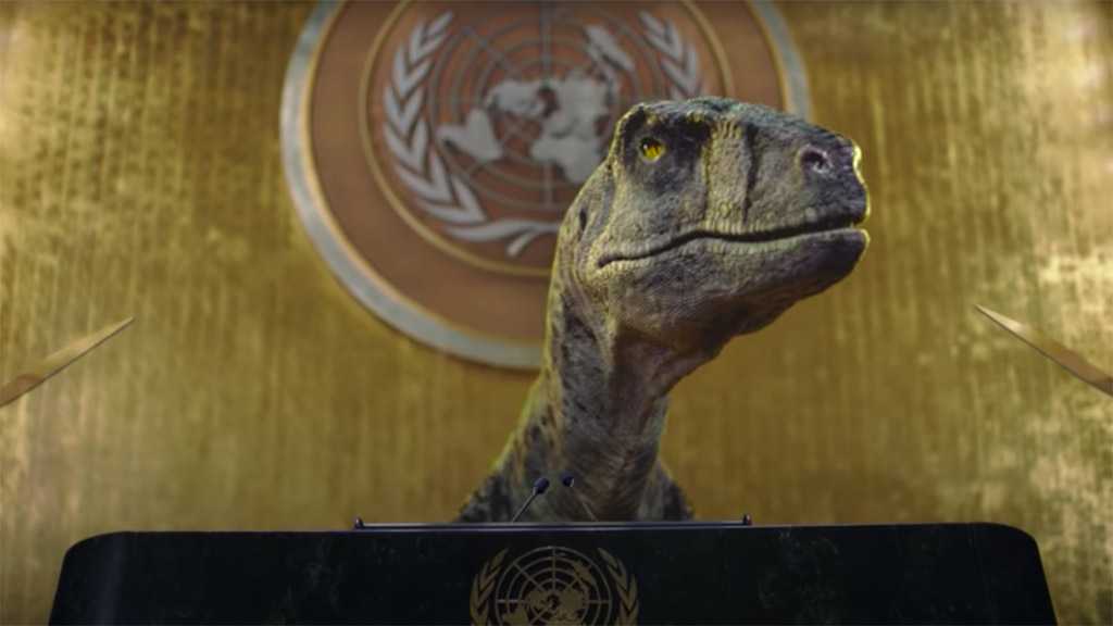 UN Video Shows CGI Dinosaur Warning World Leaders about Climate Change