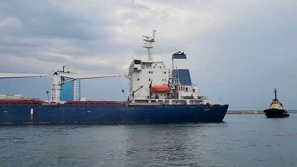 Ukraine Grain Ship, Bound for Lebanon, Anchored Off Turkey For Inspection