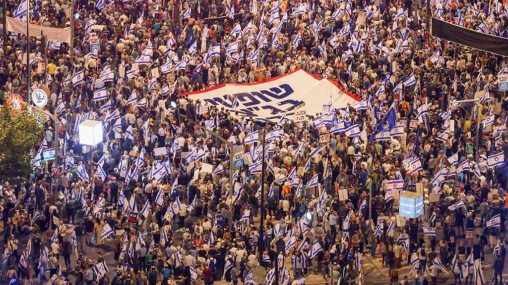 Pro-“Reform” “Israeli” Demonstrators Protest Outside “Supreme Court”
