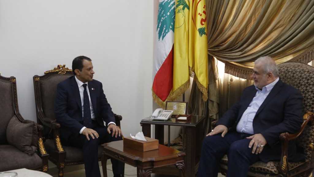 Head of Hezbollah Parliamentary Bloc Receives Qatari Ambassador, Meeting Tackles General Situations