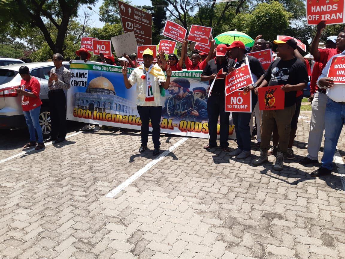 Rally in Front of US Embassy in South Africa against Soleimani’s Assassination