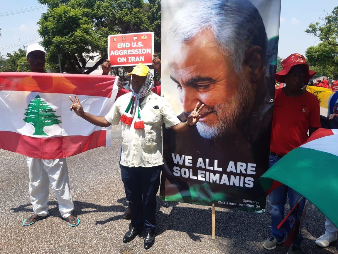 Rally in Front of US Embassy in South Africa against Soleimani’s Assassination