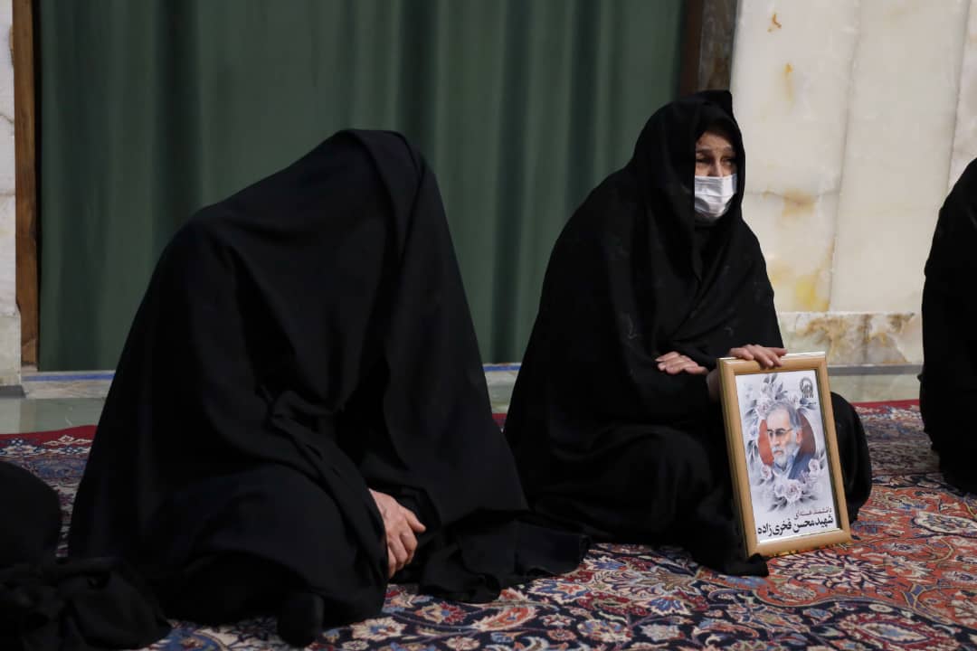 Martyr Fakhrizadeh at Shrine of Imam Reza [AS] Before He Is Laid to Rest