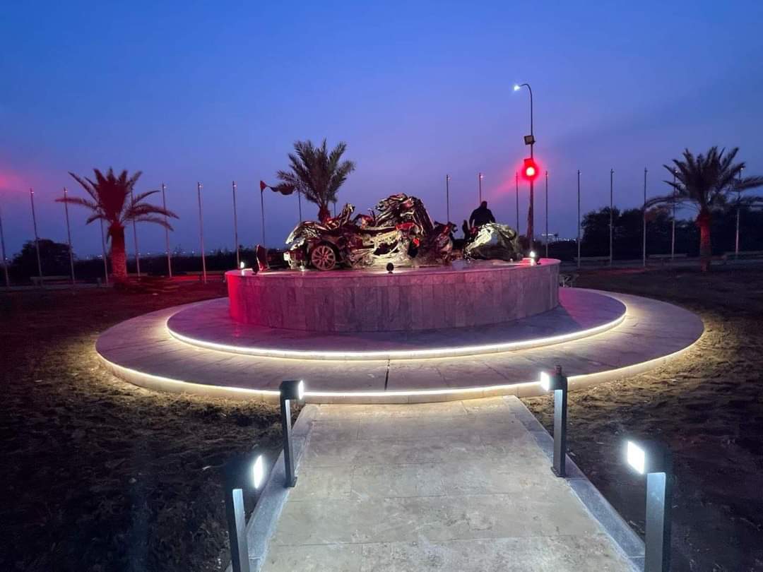 Monument Unveiled at Baghdad Int’l Airport in Commemoration of 3rd Martyrdom Anniv. of Soleimani and Al-Muhandis  